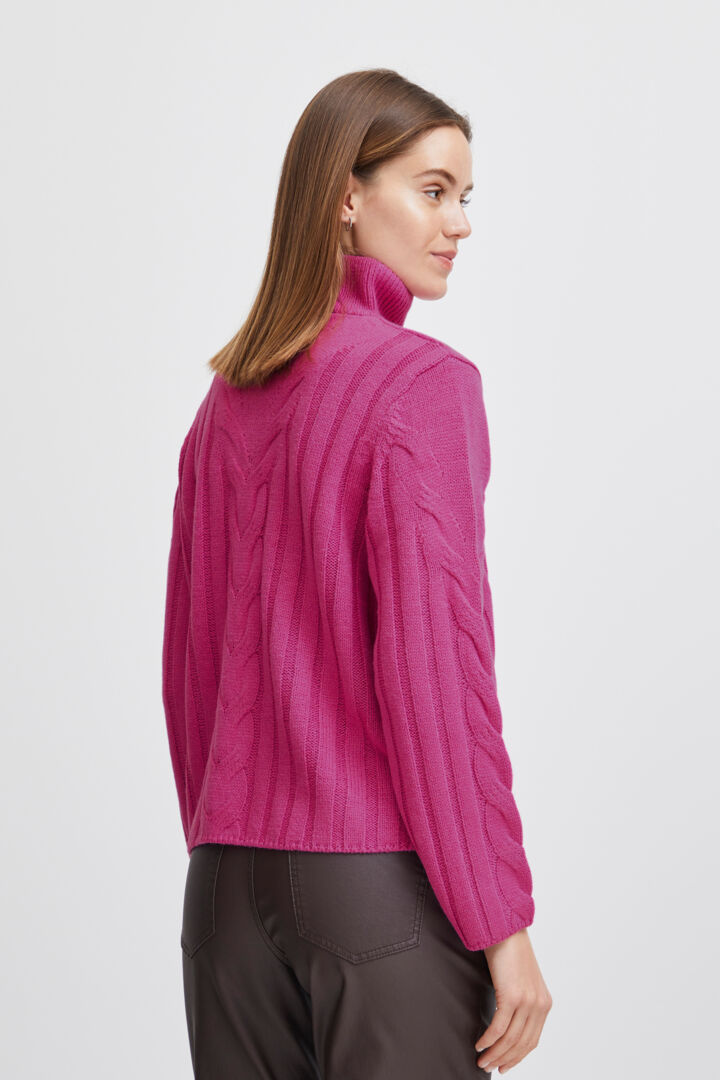 BYOUNG - Pink Half Zip Sweater