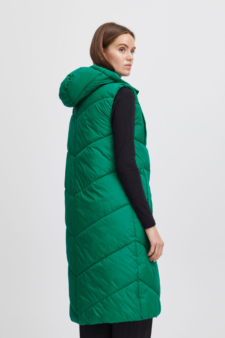 BYoung Green Puff Vest