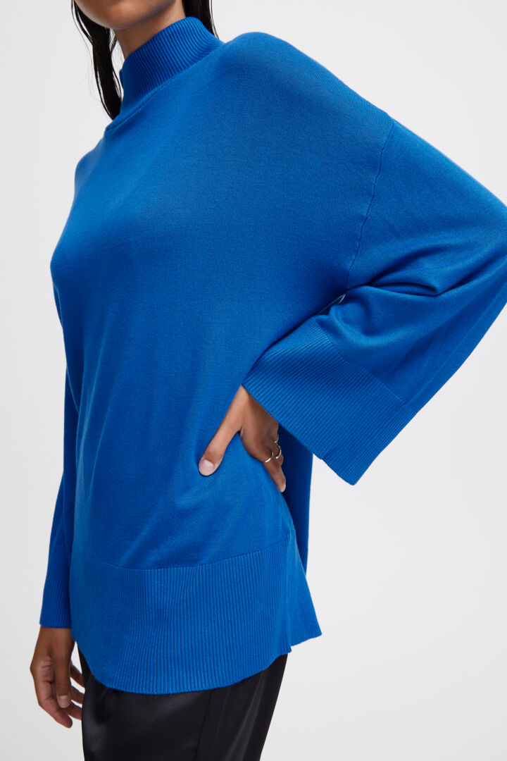 BYoung - Blue Knitted Pullover