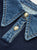 COMMENSE | 2 in 1 Panel Lapel Sweater with Denim Accent (S)