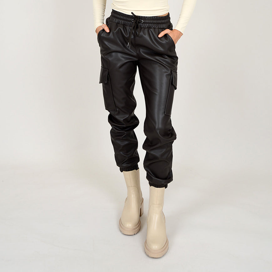 RD Style - Vegan Leather Cargo Joggers