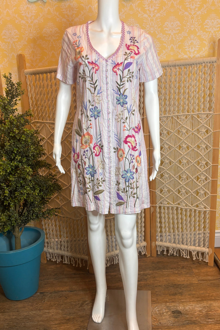 JOHNNY WAS- NWT Embroidered Dress (XS)