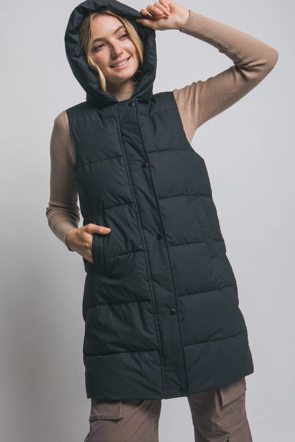 PUFFER VEST- Black