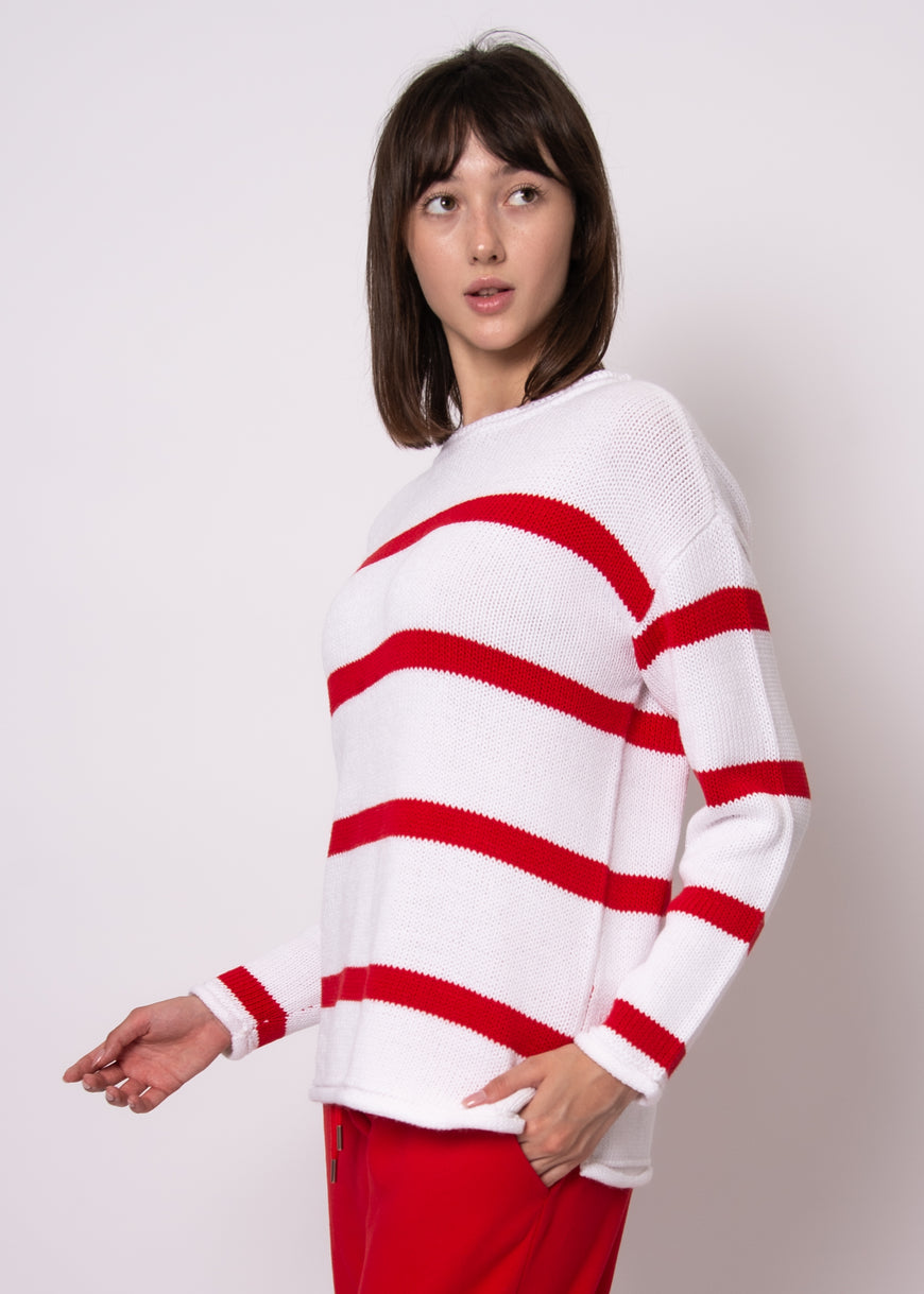 Kiri Stripes Crewneck Sweater