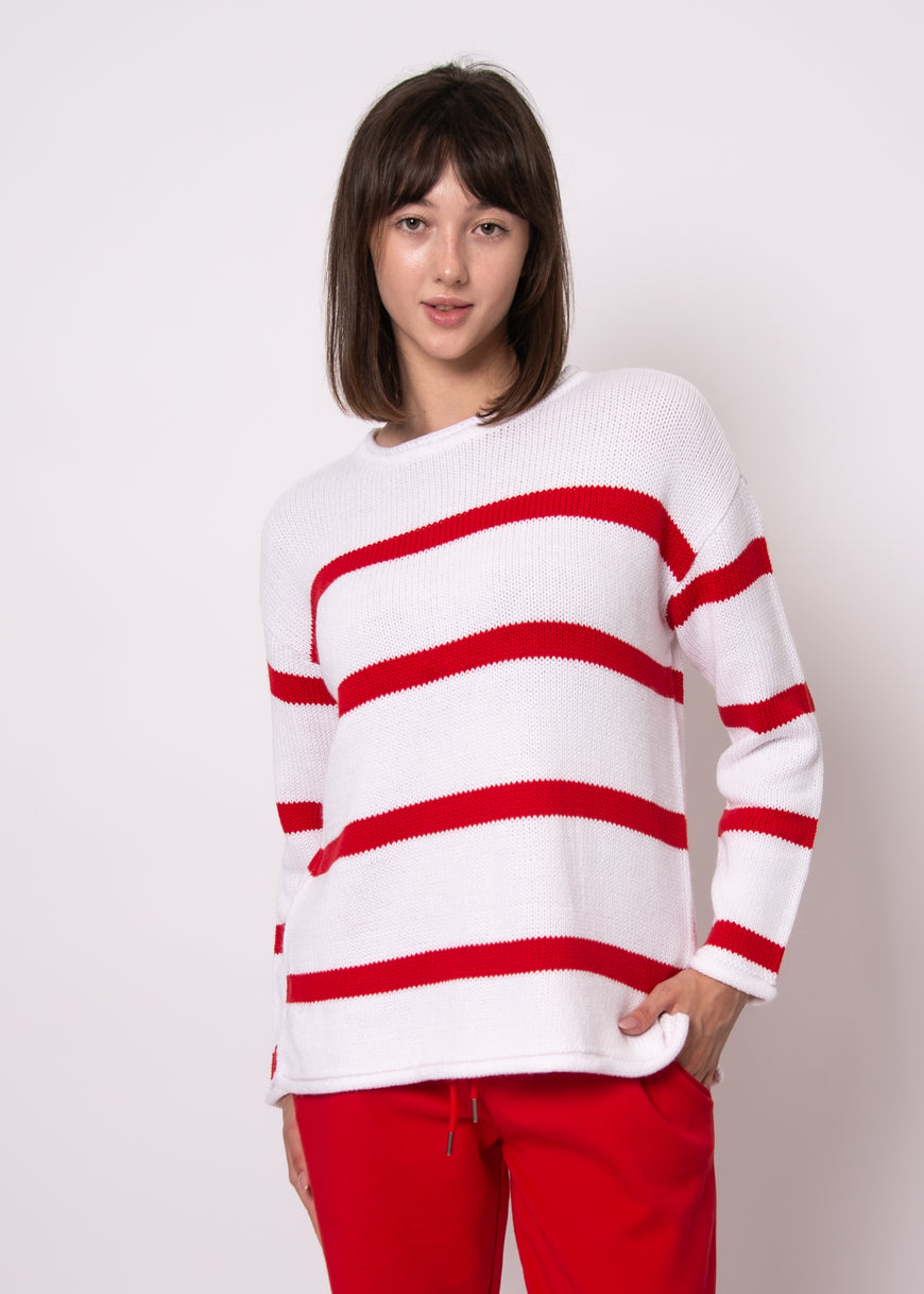 Kiri Stripes Crewneck Sweater