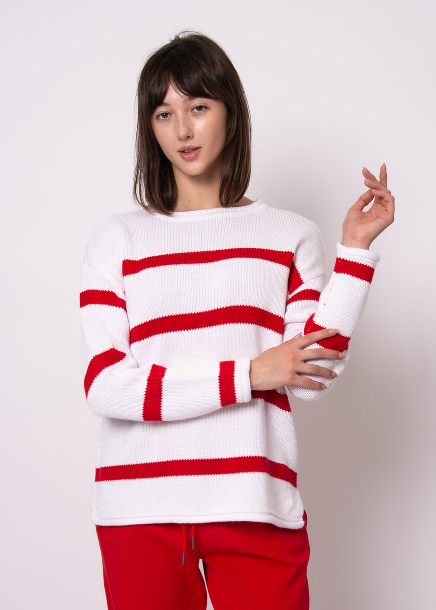 Kiri Stripes Crewneck Sweater