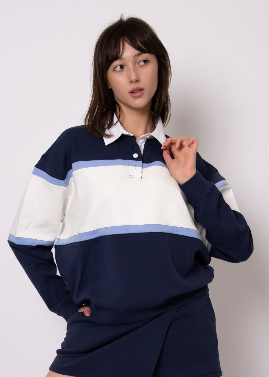 Esther Cotton Soft Knit Polo Pullover