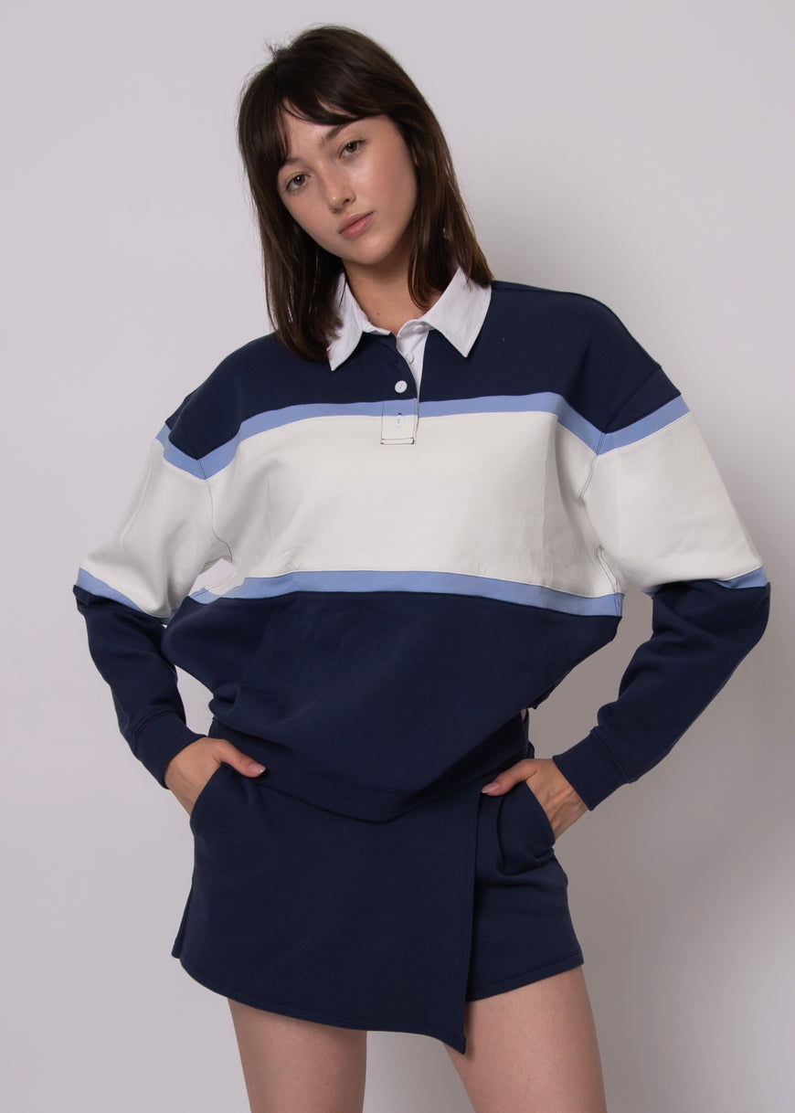 Esther Cotton Soft Knit Polo Pullover