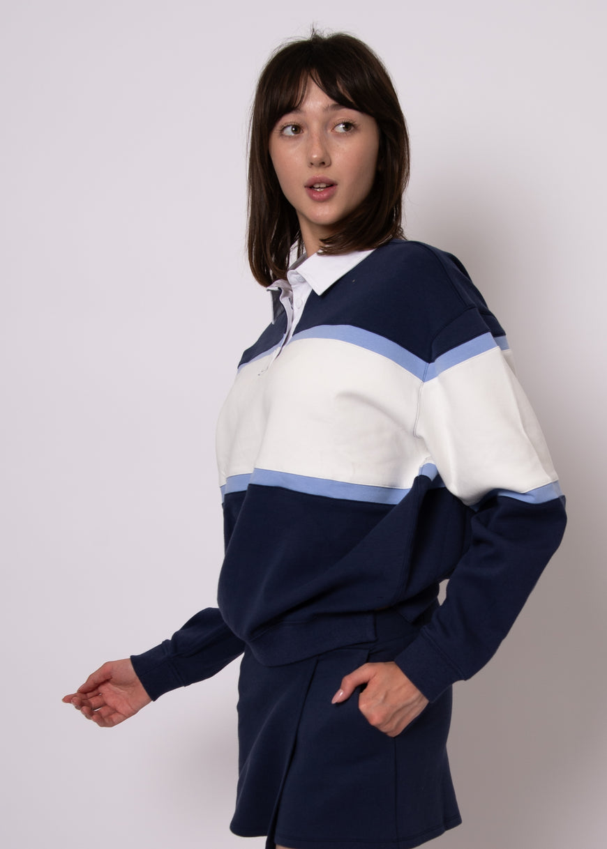 Esther Cotton Soft Knit Polo Pullover