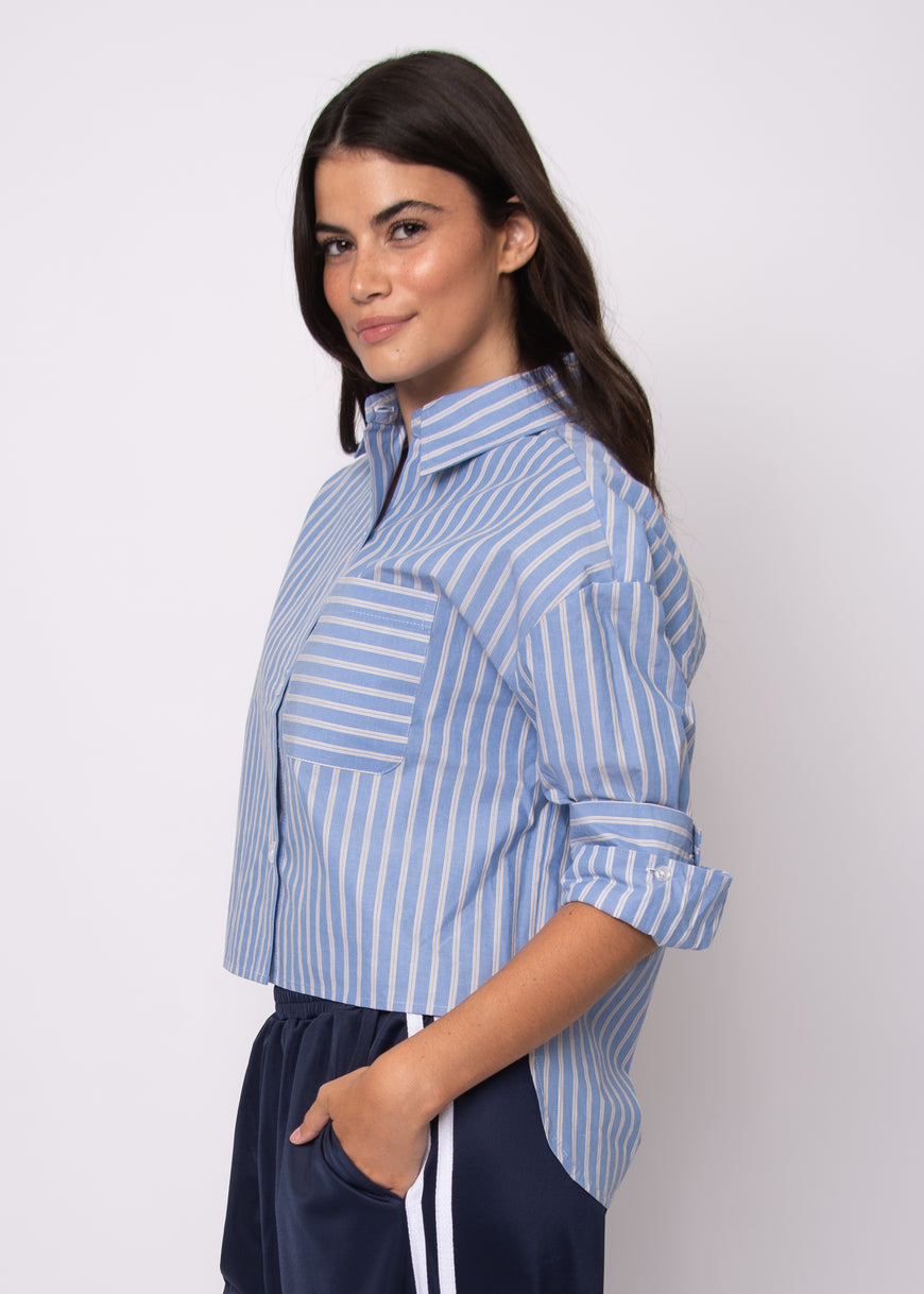 Kerwin Crisp Poplin Hi-Low Shirt