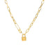 Lock Necklace, 18K Gold Plated