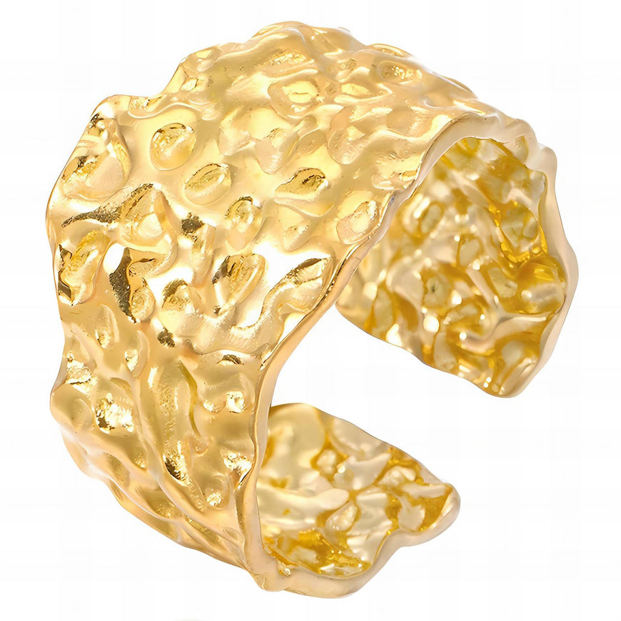 Hammered Ring- 18K Plated