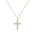 CZ & 18K Plated Cross Necklace