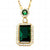 Necklace-18K Plated/Emerald Stone/CZ