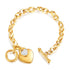 Hearts 18K Gold Plated Bracelet with Toggle