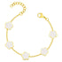 White Flower Bracelet- 18K Plated