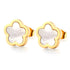 Flower Stud Earrings- 18K Plated