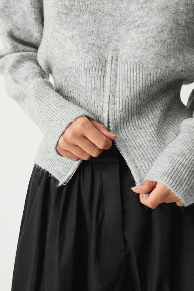 COMMENSE | Half Zip Fuzzy Sweater (S)