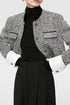 COMMENSE | Tweed Boucle Crop Blazer (S)