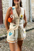 COMMENSE | Floral Print Tank Shorts Set (L)