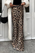 COMMENSE | Leopard Print Slim Maxi Skirt (S)