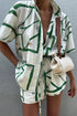COMMENSE | Print Drawstring Shorts Set (S)