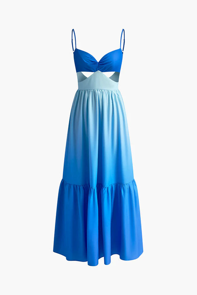 COMMENSE | Backless Cutout Cami Long Dress (S)