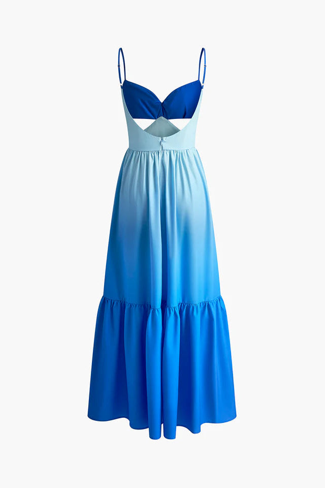 COMMENSE | Backless Cutout Cami Long Dress (S)