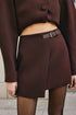 COMMENSE | Retro Belted Zipper Skirt (L)