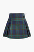 COMMENSE | Checked Zipper Mini Skirt (S)