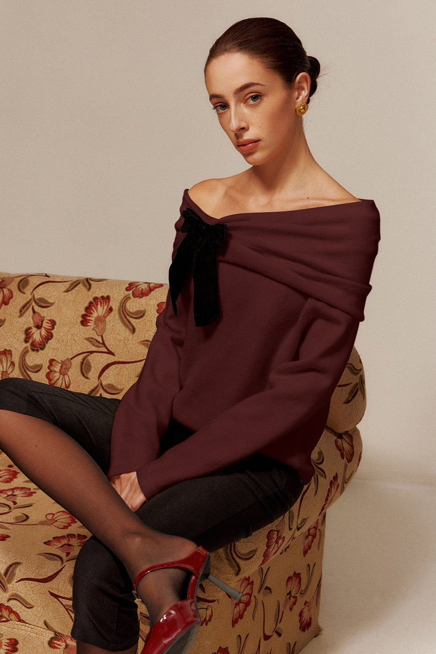 COMMENSE | Off Shoulder Sweater (M)