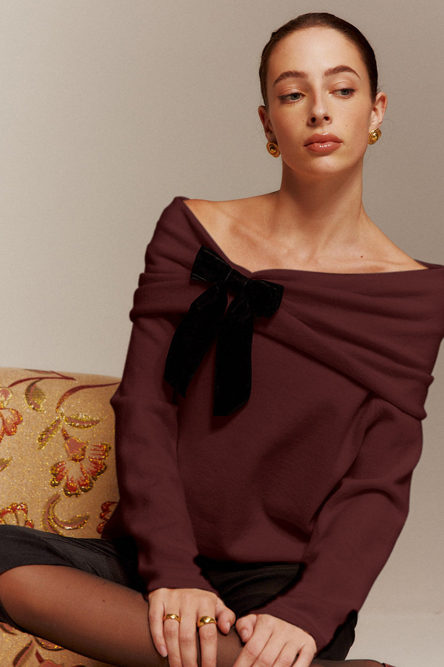 COMMENSE | Off Shoulder Sweater (M)