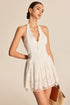 COMMENSE | Cotton Embroidered Halter Dress (S)