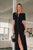COMMENSE | Metal Button Collar Midi Knit Dress