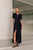  Metal Button Collar Midi Knit Dress