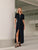 COMMENSE-Navy Knit Dress (S)