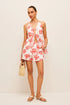 COMMENSE | Floral Halter Neck Tie-Front Shorts Set (S)