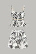 COMMENSE | Floral Print Peplum Top With Shorts Set (L)