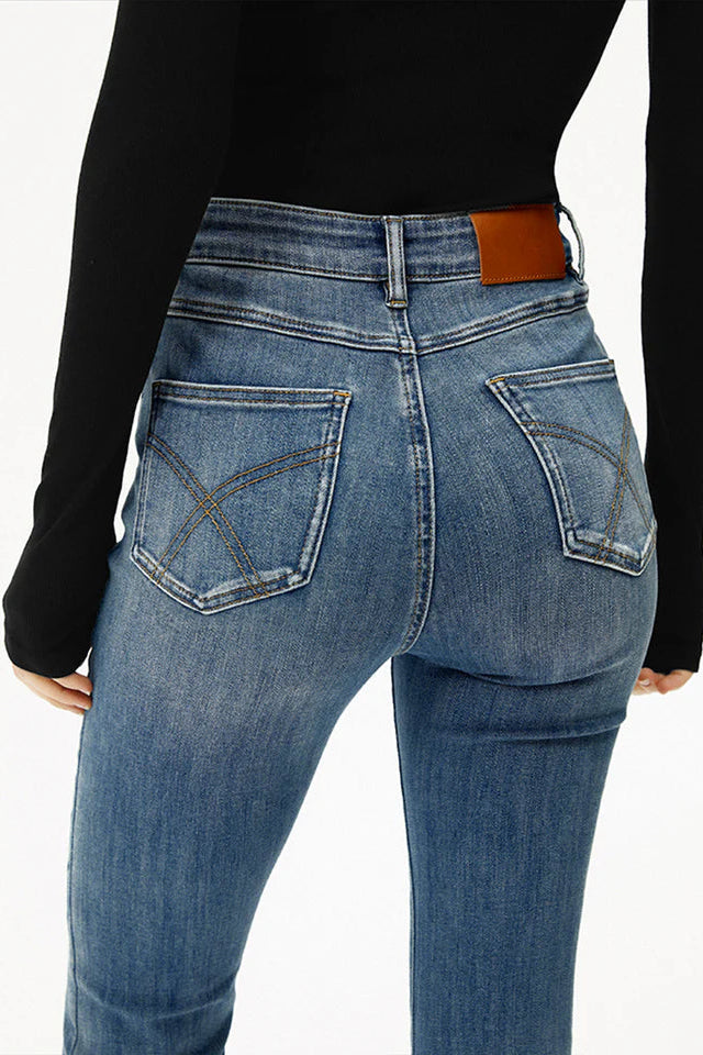 COMMENSE | High-Waist Denim Bootcut Jeans (M)