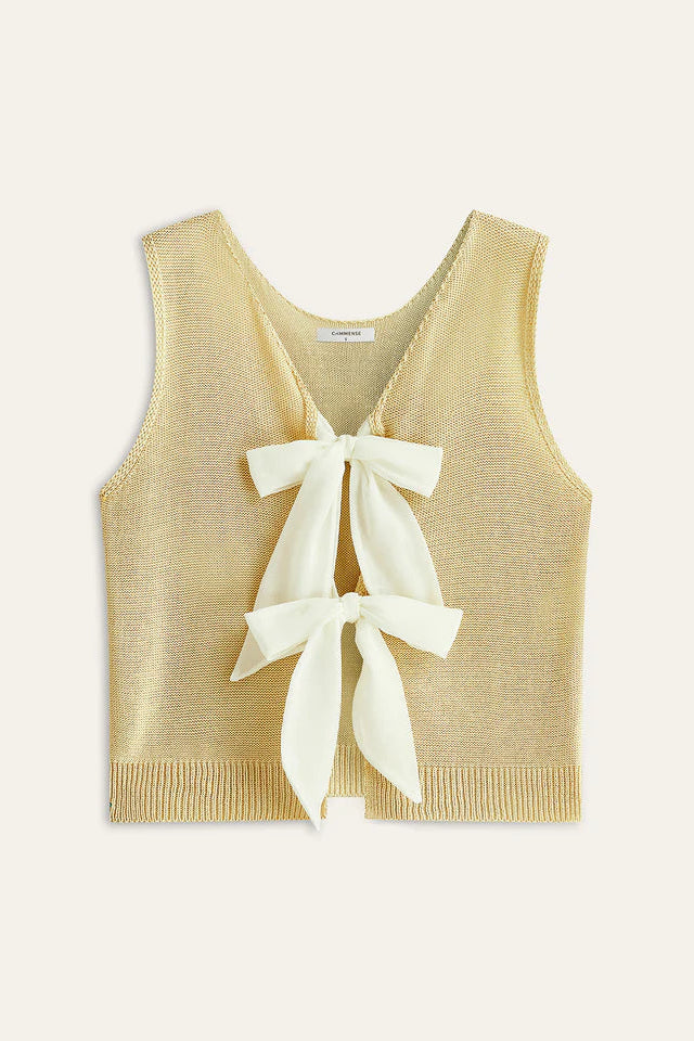COMMENSE | Bow Tie Knit Top (M)