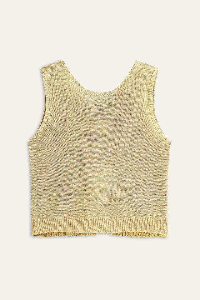 COMMENSE | Bow Tie Knit Top (M)