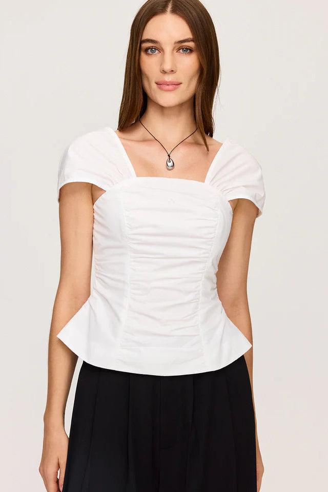 COMMENSE | Belted Ruched Top (S)