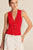 COMMENSE- Red Knit Top (L)