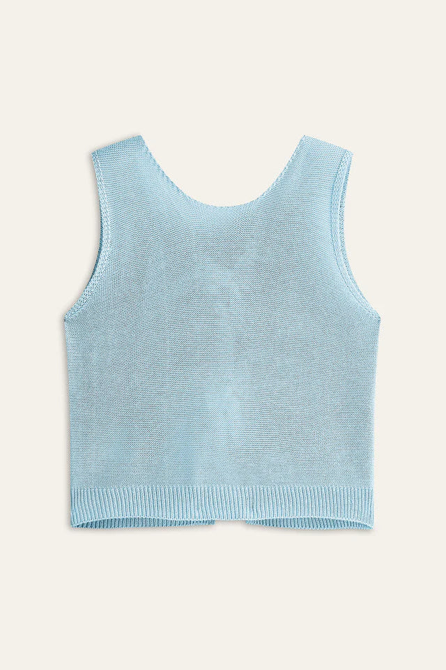 COMMENSE | Bow Tie Knit Top (S)