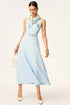 COMMENSE | Belted Sleeveless Midi Dress (L)