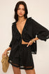 COMMENSE | Ruffled Button Chiffon Top and Shorts Set (XS)