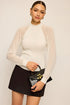 COMMENSE | Sheer-Sleeved Cotton Knit Top (XS)