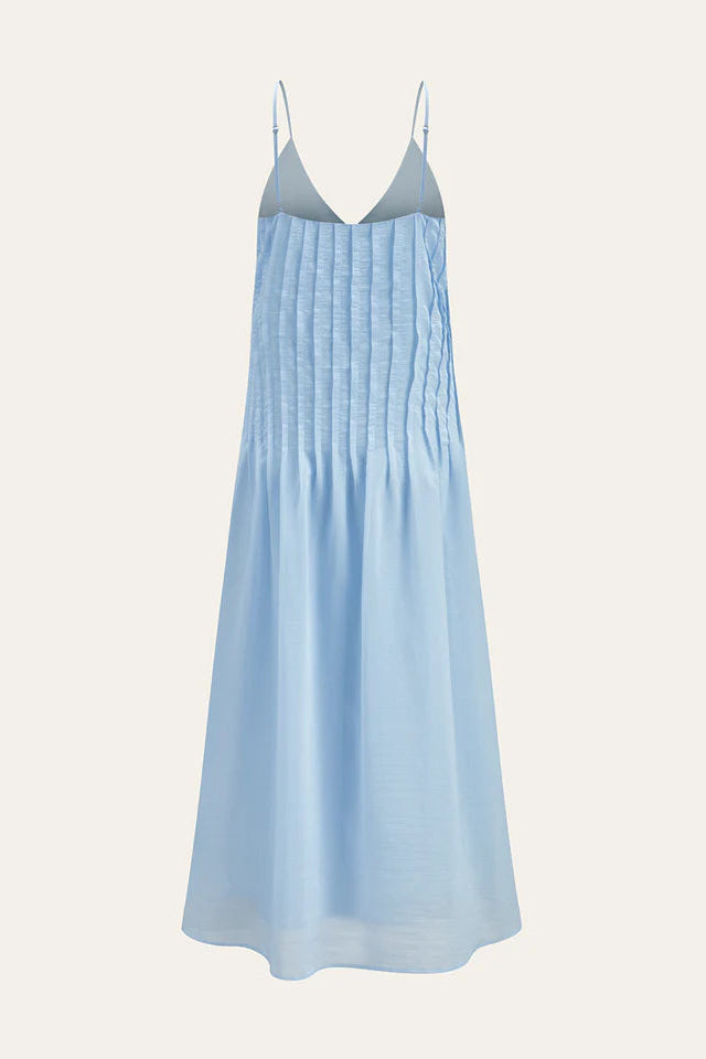 COMMENSE | V-Neck Cami Pleated Maxi Dress (M)