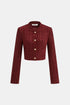 COMMENSE | Metal Button Tweed Cropped Blazer (M)