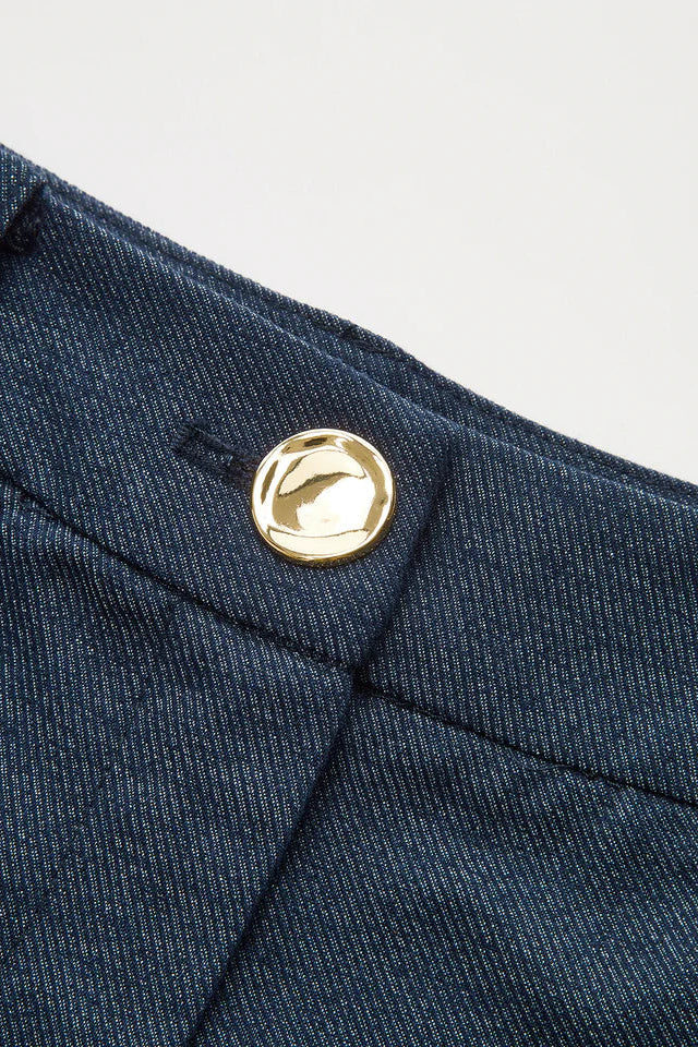 COMMENSE | Mid-Waisted Pleated Wide-Leg Pants (S)